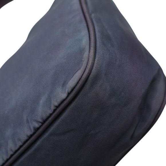 Prada Triangle Logo Plate Navy Nylon Women's Prada - Picture 4 of 10